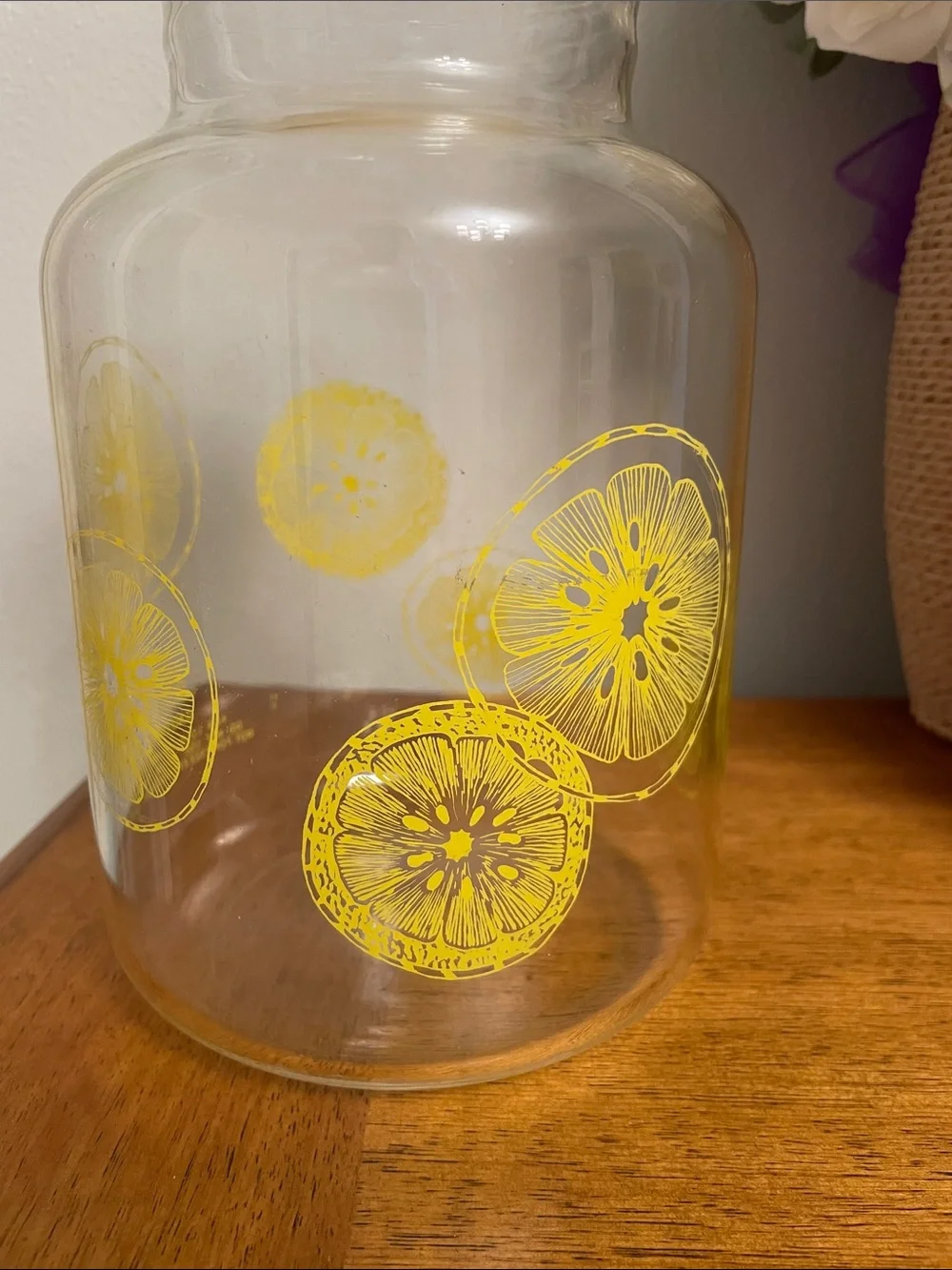Vintage 1970’s PYREX 2 Quart Glass Lemonade Citrus Juice Pitcher Carafe MCM